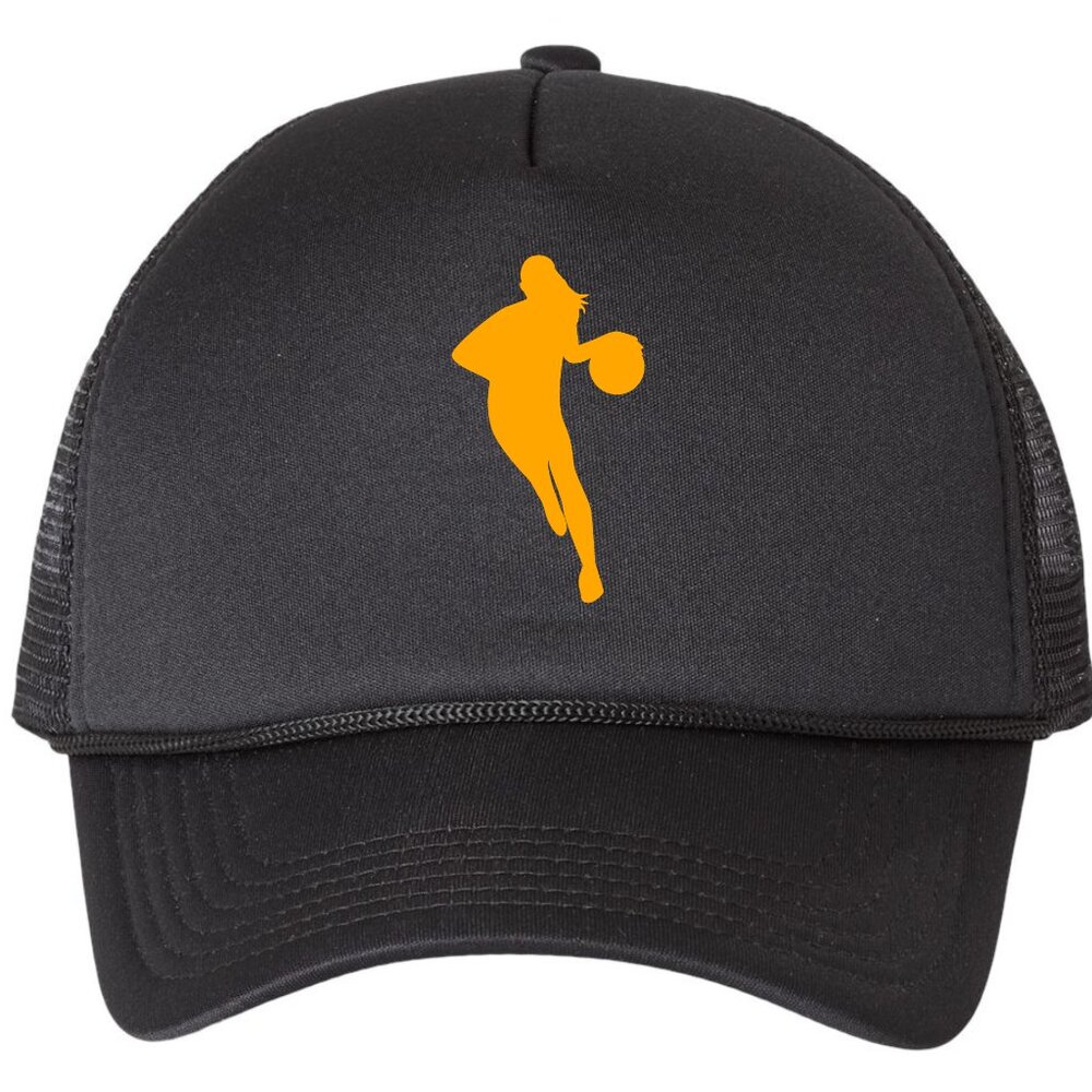 Woman Basketball Trucker Hat, Cap Hoops, Slam, Bball, WNBA Fan
